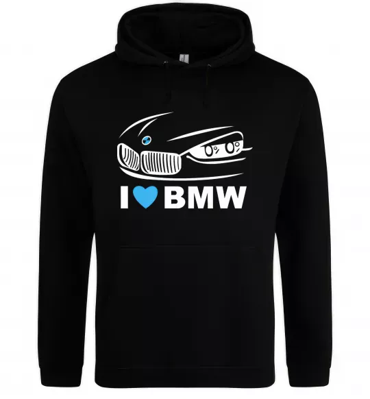 Чоловіча толстовка (худі) Love bmw Чорний фото