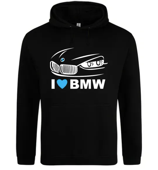 Жіноча толстовка (худі) Love bmw Чорний фото
