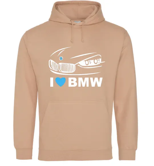 Жіноча толстовка (худі) Love bmw Пісочний фото