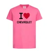 Детская футболка I love chevrolet Ярко-розовый фото