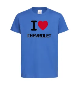 Детская футболка I love chevrolet Ярко-синий фото