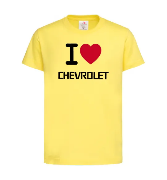 Детская футболка I love chevrolet Лимонный фото