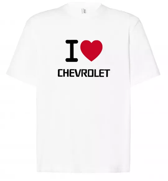 Футболка Оверсайз I love chevrolet Белый фото