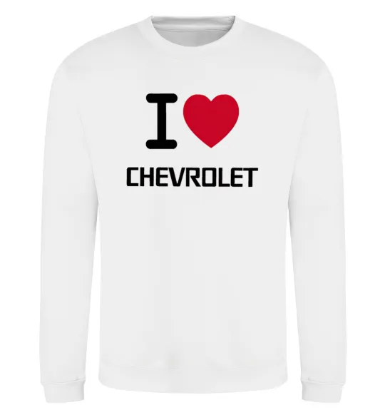 Свитшот I love chevrolet Белый фото