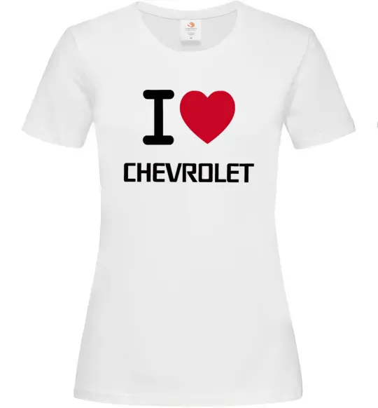 Жіноча футболка I love chevrolet Білий фото