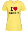 Жіноча футболка I love chevrolet Лимонний фото