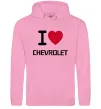 Мужская толстовка (худи) I love chevrolet Розовый фото