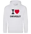 Чоловіча толстовка (худі) I love chevrolet Сірий меланж фото