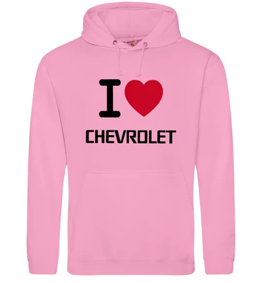 Женская толстовка (худи) I love chevrolet Розовый фото