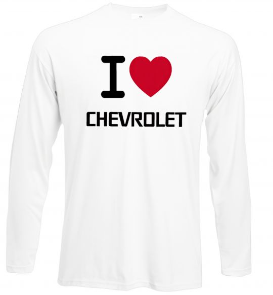 Лонгслів I love chevrolet Білий фото