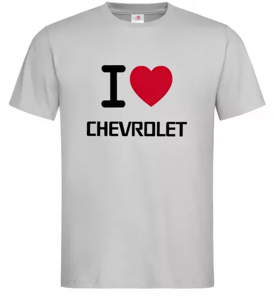 Чоловіча футболка I love chevrolet Сірий фото