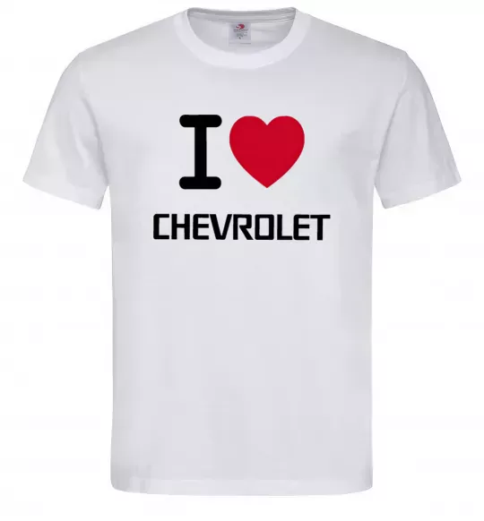 Чоловіча футболка I love chevrolet Білий фото