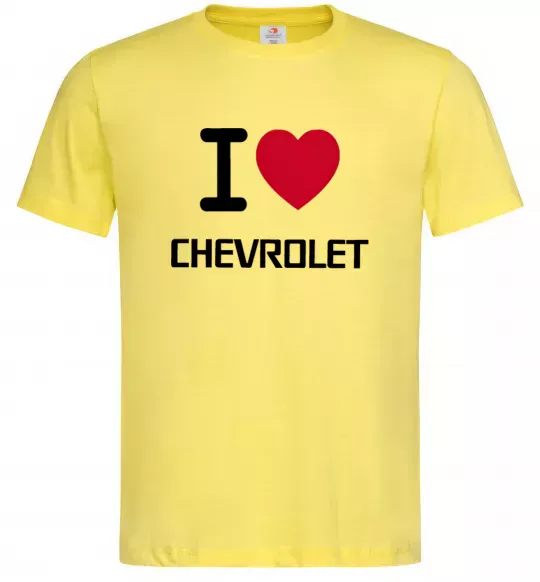 Чоловіча футболка I love chevrolet Лимонний фото