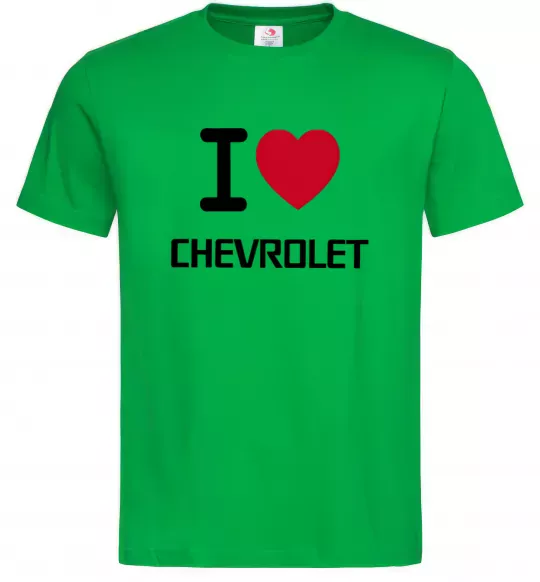 Чоловіча футболка I love chevrolet Зелений фото