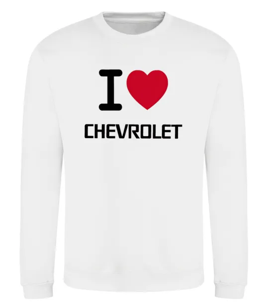 Свитшот I love chevrolet Белый фото