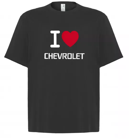 Футболка Оверсайз I love chevrolet Черный фото