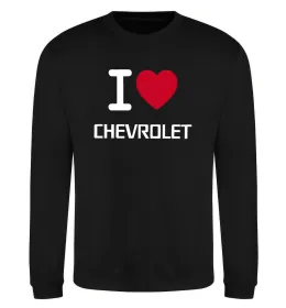 Світшот I love chevrolet Чорний фото