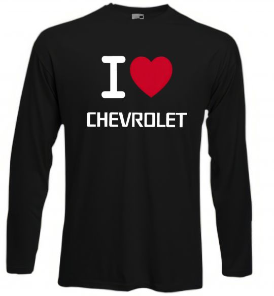 Лонгслів I love chevrolet Чорний фото