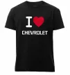 Мужская премиум футболка I love chevrolet Черный фото