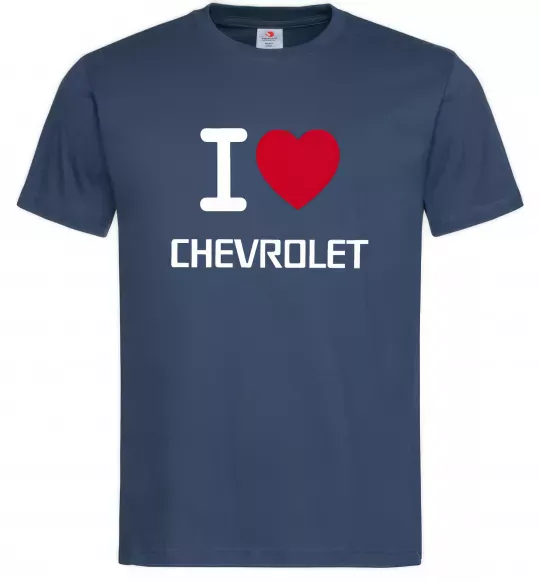 Чоловіча футболка I love chevrolet Темно-синій фото