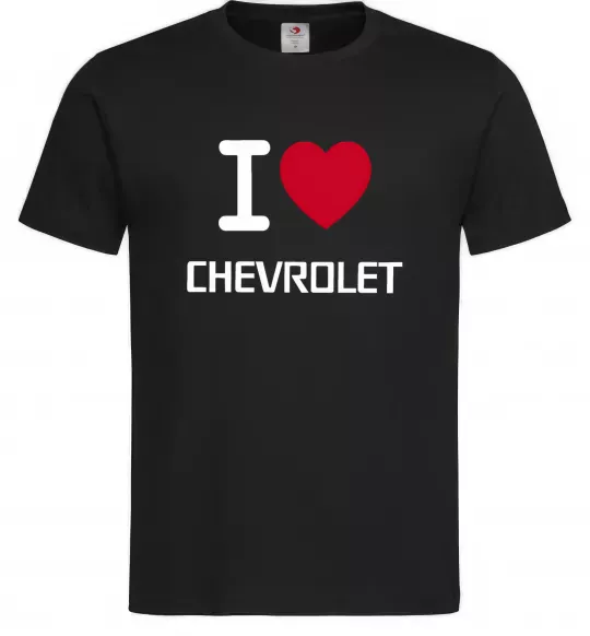 Чоловіча футболка I love chevrolet Чорний фото