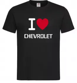 Мужская футболка I love chevrolet Черный Мужская футболка I love chevrolet Черный фото