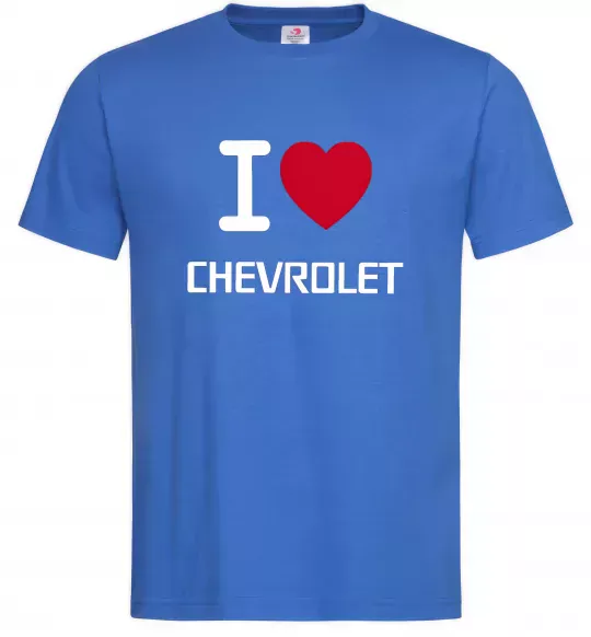 Чоловіча футболка I love chevrolet Яскраво-синій фото