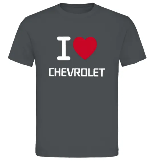 Чоловіча футболка I love chevrolet Графіт фото
