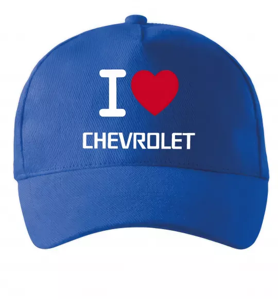 Кепка I love chevrolet Ярко-синий фото