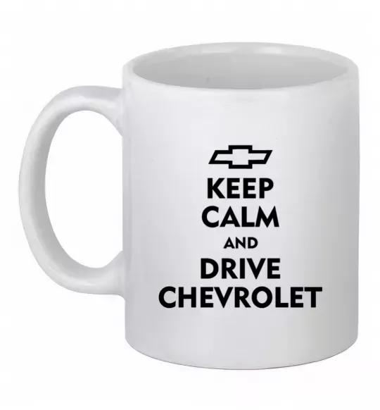 Чашка керамическая Drive chevrolet Белый фото