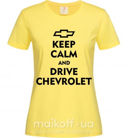 Женская футболка Drive chevrolet Лимонный фото