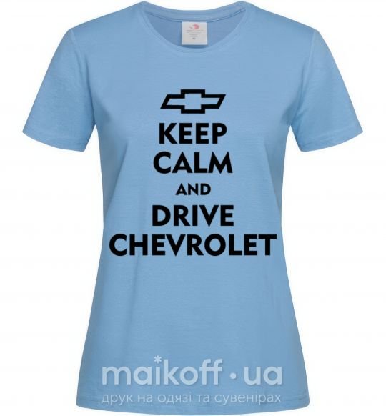 Жіноча футболка Drive chevrolet Блакитний фото