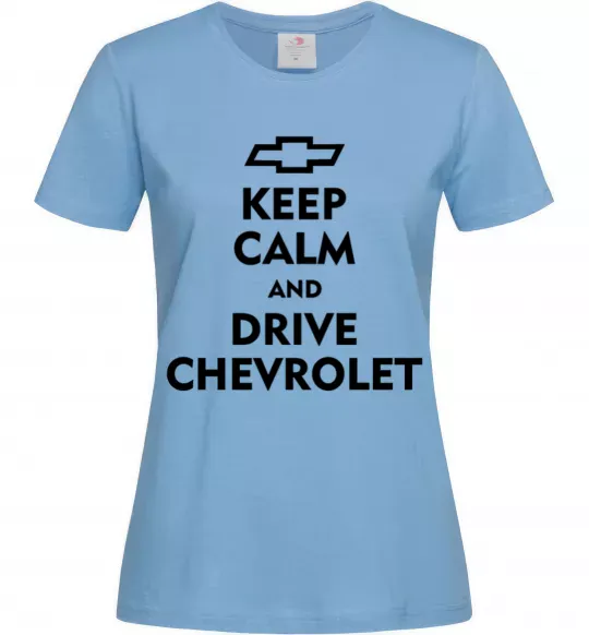 Жіноча футболка Drive chevrolet Блакитний фото
