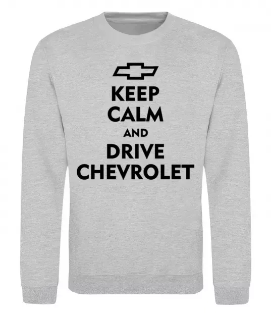 Свитшот Drive chevrolet Серый меланж фото