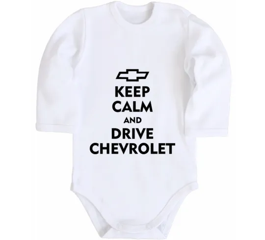 Детский боди Drive chevrolet Белый фото
