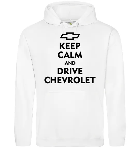 Мужская толстовка (худи) Drive chevrolet Белый фото