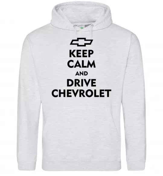 Женская толстовка (худи) Drive chevrolet Серый меланж фото