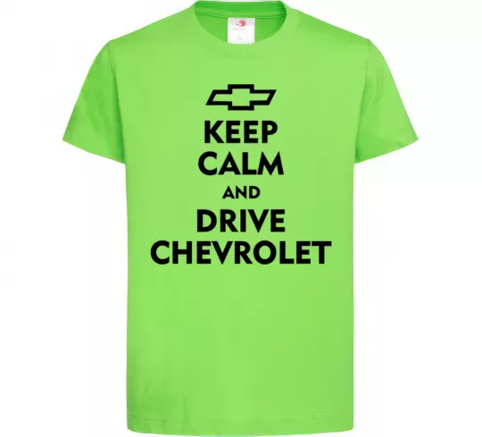 Дитяча футболка Drive chevrolet Лаймовий фото