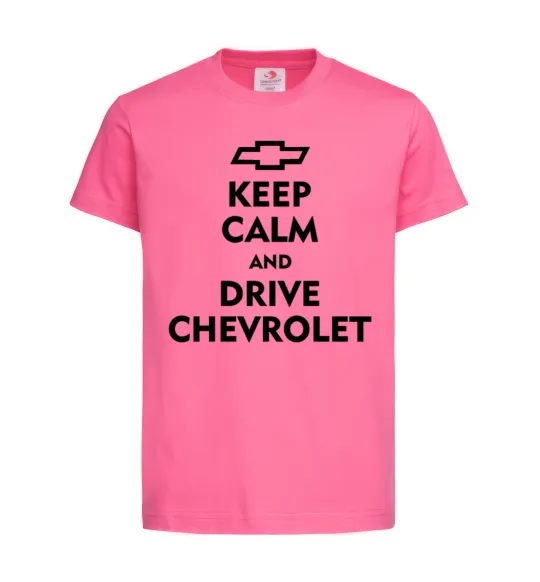 Детская футболка Drive chevrolet Ярко-розовый фото