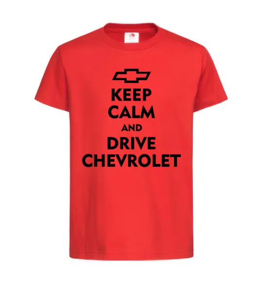 Детская футболка Drive chevrolet Красный фото