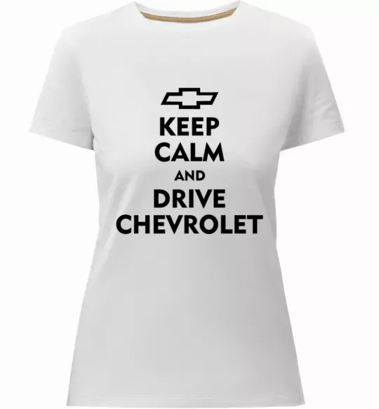 Жіноча преміум футболка Drive chevrolet Білий фото