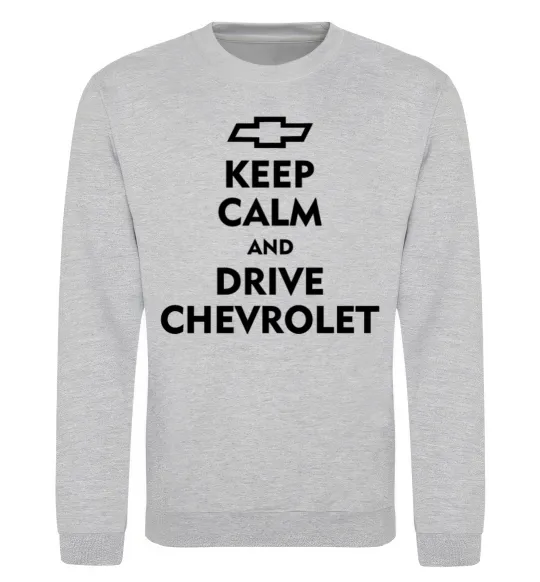 Свитшот Drive chevrolet Серый меланж фото