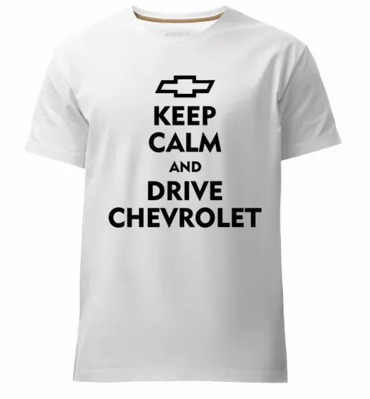 Чоловіча преміум футболка Drive chevrolet Білий фото
