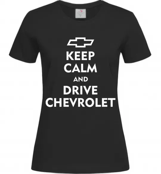 Жіноча футболка Drive chevrolet Чорний фото