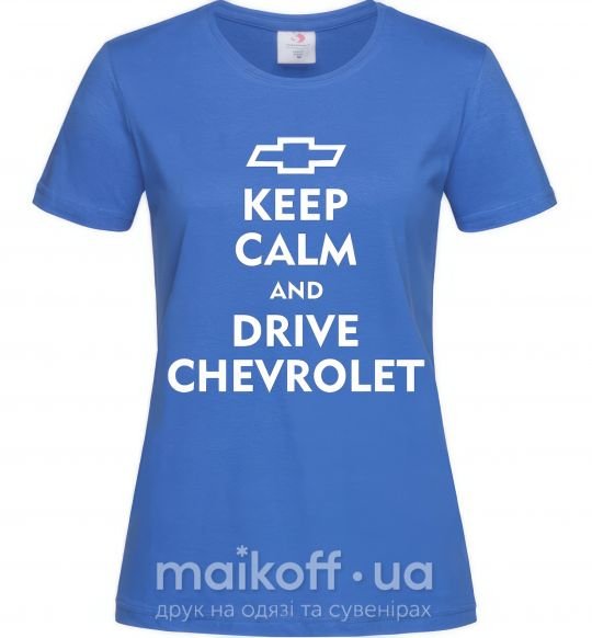 Женская футболка Drive chevrolet Ярко-синий фото