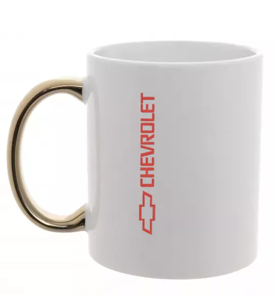 Чашка з кольоровою ручкою Chevro Золото фото