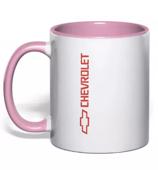 Чашка з кольоровою ручкою Chevro Ніжно рожевий фото