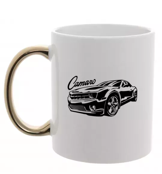 Чашка з кольоровою ручкою Camaro Золото фото