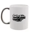 Чашка з кольоровою ручкою Camaro Срібло Чашка з кольоровою ручкою Camaro Срібло фото