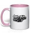 Чашка с цветной ручкой Camaro Нежно розовый фото